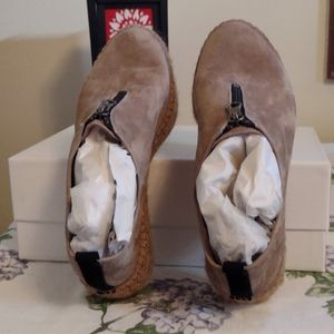 Eric Michael suede espadrille s khaki sz 35